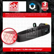Door Handle fits FIAT PANDA 169AXE1B 1.4 Front Left 2006 on 169A3.000 N/S Febi