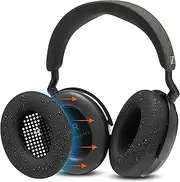 WC SweatZ Momentum 4 - Patented Earpad Covers for Sennheiser Momentum 4 Wireless Over Ear Headphones by Wicked Cushions | Sweatproof & Easily Washable | Black