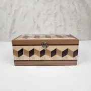 Finely Crafted Mixed Wood Advanced Joinery Treasures Keepsakes Trinkets Box