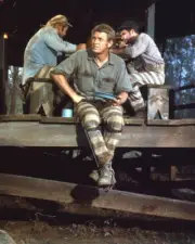 Steve McQueen as the title character in a prison scene from the we- Old Photo