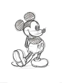 在飛比找有閑購物優惠-【迪士尼】 Mickey 米奇線稿 米老鼠