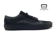 Vans Old Skool Buty Mono Patchwork Black Leather Skate Shoes Men's Size 8 New
