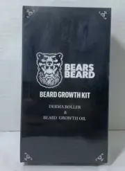 New! Bears Beard Growth Kit - Includes Derma Roller & Beard Growth Oil