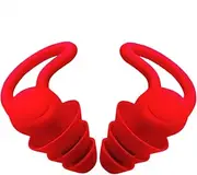 Ear Plugs For Noise Reduction, Super Soft, Reusable Hearing Protection In Flexible Silicone For Sleep, Concerts, Focus, Travel, Work, Loop Earplugs For Ear Protection (Red, One Size)
