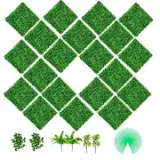 VEVOR Artificial Boxwood Panels, 20 PCS 20"x20" Boxwood Hedge Wall Panels, PE