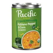 Pacific Foods Organic Poblano Pepper and Corn Chowder 16.3 oz Can