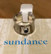 NWT Sundance Catalog Silver Labradorite “Center Square Ring” Size 5.5-6 $98