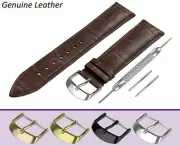 For NOMOS Dark Brown Genuine Leather Watch Strap Band for Buckle Clasp