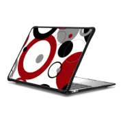 MacBook Air 13-inch (M1 / Intel) Impact Case Black, Red and White Circles