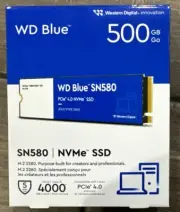 WD Blue SN580 500GB M.2 2280 PCIe NVMe 4.0 x4 Internal Solid State Drive - NEW