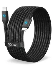 100W USB C Cable 3m USB Type C to C Cable, Fast Charging USB-C Nylon Braided
