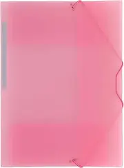 Grafoplás | Folder 3 Flaps | Folio Size | Soft Pastel Pink | Semi-Rigid Polypropylene | Translucent | Colorgraf | Straight Spine with Label | Elastic Elastic Closure | Perfect Document Holder