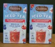 Celestial Seasonings Cold Brew Red, White & Blueberry Iced Tea- 18 bags Lot Of 2