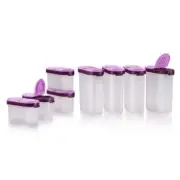 Spice Containers Shakers Tupperware Modular Savers Set of 4 Purple Small & Large