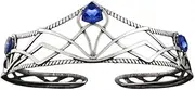 [LEEMASING] Greek Goddess Forehead Rhinestone Wedding Crown Alloy Geometric Hair Bands for Costume Party Masquerade Cosplay