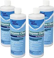 Pool Mate 1-Quart 4-Pack Premium Enzyme Clear for Pools and Spas, Pool Clarifier, Made in USA