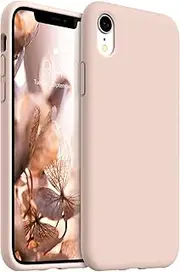 AOTESIER for iPhone XR Case, Upgraded Liquid Silicone Protective Phone Case with [Soft Anti-Scratch Microfiber Lining] Drop Protection for iPhone 10 XR 6.1 inch - Pink