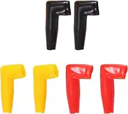 Daiilg 6pc Electric Guard Motor Winch Cable Terminal Boot Rubber Cover Black+Red+Yellow