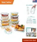 Versatile Glass Food Storage Boxes with Airtight Lids - Ideal for Meal Prep