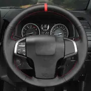 Anti-Slip Leather Braid Car Steering Wheel Cover For Isuzu D-Max MU-X 2013-2020 Holden Colorado AU 2012-2014 2015 2016 2017-2019