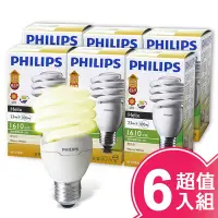 在飛比找Yahoo奇摩購物中心優惠-PHILIPS飛利浦Helix 23W螺旋省電燈泡(黃光色)