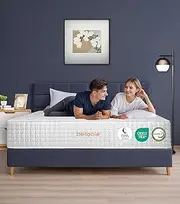 14 Inch Queen Mattress, CertiPUR-US Certified Hybrid Queen Size Mattress in A Box with Memory Foam&Pocket Springs, Medium Firm for Pressure Relief, Motion Isolation, Back Pain Relief (80''x60''x14'')