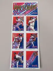 Pro Stamps MLB Atlanta Braves Baseball Team Stamps Collectable 1996