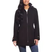 Gallery Water Resistant Hooded Jacket in Black at Nordstrom, Size Large