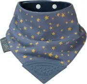 Cheeky Chompers Neckerchew Teething Bib, 2-In-1 Bandana Style Bib W/Food Grade S
