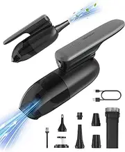 EBOSSOM Car Vacuum V7 Flex, Cordless Handheld Vacuum with 8000Pa Suction, Portable Vacuum for Car, 4 in 1 Mini Vacuum Cleaner Air Duster for Car, Office, Home