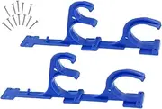 Kisangel 1 Set Net Hook Cleaning Tools Net Fence Holder Pour Coat Hangers Pool Tool Hanger Supplies Pool Accessory Hooks Heater Garage Storage Hanger Fence Hose Hook Pool Hanging Hooks Pole