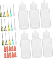 BUGUUYO 1 Set Precision Tip Glue Applicator Bottles Reusable Squeeze Bottle with Needle Tips for Crafts DIY Projects and Electronic Repairs Portable