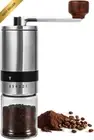 Manual Coffee Grinder Stainless Steel Adjustable Coffee Bean Grinder with 6 Grin