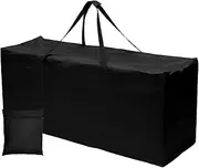 Furniture Storage Bags, Storage Duffle Bag, Cushion Trunk Storage Bag, Outdoor Garden Furniture Bag, 210D Rip Proof Oxford Fabric Tree Storage Bag, Cushion Storage (Black, 122x39x55cm)