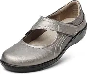 [Oviaric] Women's Classic Comfort Mary Jane Flats Fashion Casual Dress Shoes Cute Closed Toe Slip On Lightweight Breathable Walking Shoes