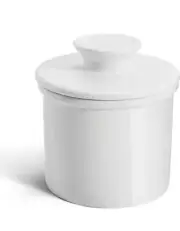 Sweese Butter Dish - Crock for Counter with Water Line White NIB