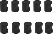 SagaSave 10 Pcs Black Cylinder Cabinet Knobs, Single Hole Aluminum Alloy Hardware Knobs Fit for Cupboard, Drawer, Wardrobe, Kitchen