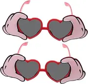 Minkissy Sunglasses 2pcs Glasses Decorative Photo Props Unique Masquerade Masks Carnival Accessories Christmas Party