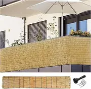 Bamboo Screen Fencing, Natural Reed Fence Rolls, Privacy Fencing, Decorative Fence, Natural Privacy Screen for Outdoor, Gallery, Restaurant, Hotel, Patio(1.3 * 9m(4.3 * 29.5ft))