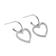 ANYCO Earrings Sterling Silver Classic European Love Heart Pendant Drop For Women Teen Fashion Stylish Accessories Jewelry Gifts
