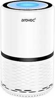 AROVEC Air Purifier H13 True HEPA Air Filter, Cleaner for Home, Bedroom, Removes Germs, Smoke, Dust, Pollen, Odours, 3-Stage Filtration System, Ideal for Allergens, Hay Fever, Pet Dander, White