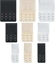 [DLPRK] 9 Pieces Women's Bra Extender Stretch 3 Sizes Underwear Extension Buckle Extension Strap Pregnancy Accessories