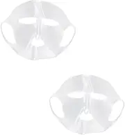 OHPHCALL 2 Pack Silicone Essence Mask Reusable Waterproof Face Sheet Moisturizing Overnight Beauty Mask Light