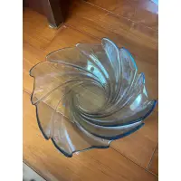 在飛比找蝦皮購物優惠-高雄 玻璃碗 大碗 方形 正方形 水藍 水波紋 水果盤 魚缸