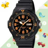 在飛比找蝦皮購物優惠-CASIO   MRW-200H-4B 黑面橘字 防水100