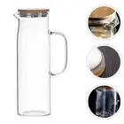 Plastic Pitcher Lid 2 Quart Transparent Tea Pot Glass Beverage Cup Clear Pitcher