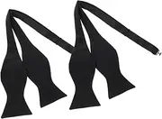 [NOLITOY] 2pcs Classic Mens Formal Bow Tie Self Tie Design Timeless Style for Weddings Anniversaries Business Events Elegant Silk Like Finish