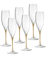 Barski Set of 6 11oz Champagne Flutes