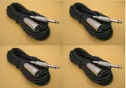4x 6Ft 6 Foot XLR 3Pin MALE to 1/4" MONO Plug TS Audio Mic Microphone Cable