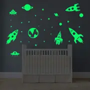 [Namly Design] Wallsticker - Rockets and Planets / Glow in the Dark
